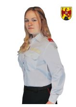 Damen-Diensthemd Mischgewebe Grau BGLD Langarm Halsweite SLIM-FIT