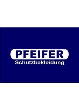 PFEIFER (Logo) Schutzbekleidung weiß 9 x 32cm 2-zeilig